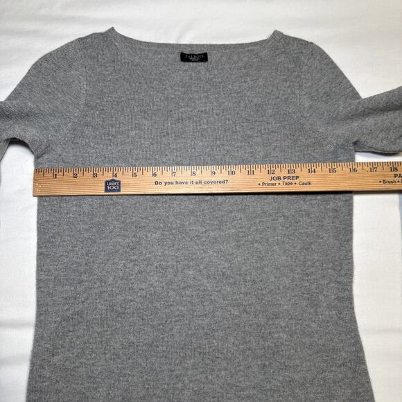 Talbots Petite Sweater Womens P Gray Pure Cashmere Pullover Crewneck Soft Knit - Picture 4 of 12